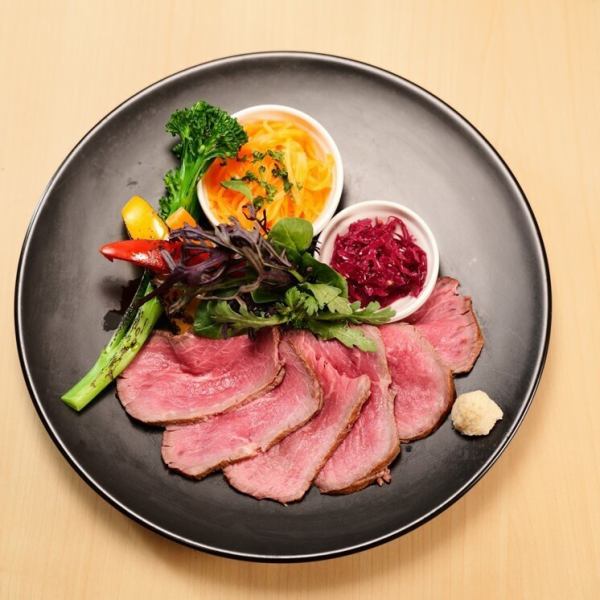 【ディナー専用 和牛ローストビーフプレート】ご飯・サラダ・デリ・スープ・ドリンク付き《1880円(税込)》