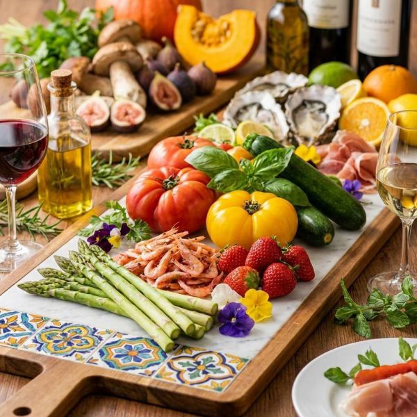 Seasonal recommended dishes made with seasonal ingredients