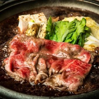 ◆3H生付飲み放題【すき焼き鍋コース】国産和牛の贅沢すき焼きを堪能◎【全10品】6500円⇒5500円