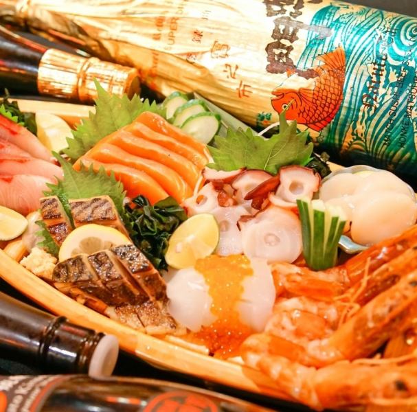 新鮮な地肴を使用した舩盛りをはじめ、焼鳥、串カツなど豊富に取り揃えております!