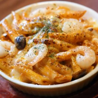 美式虾仁通心粉焗烤