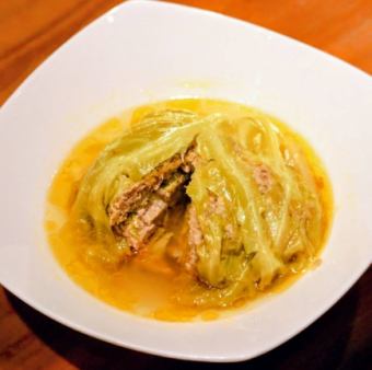 ロールキャベツ風 春キャベツとミンチのミルフィーユ