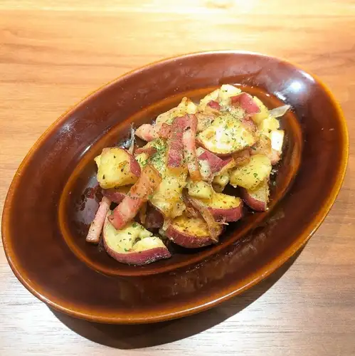 Sweet potato and thick-cut bacon butter sauté