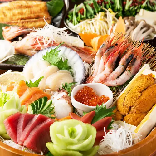 Assortment of the freshest sashimi