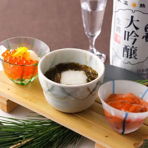 酒肴三種盛り合わせ