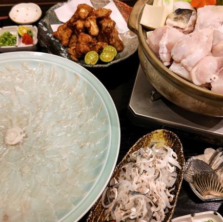 【要予約】魚屋本気のふぐコース◇7344円（税込）◇全6品＋3000円（税込）で日本酒も飲み放題