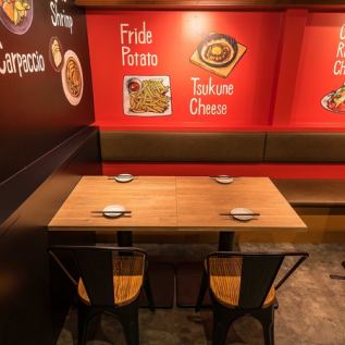 2名~ご利用いただけるお席を多数ご用意!梅田駅徒歩3分の好立地なのでどんなシーンにも使い勝手バツグン!