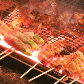 NEW!! [Cooking only] 4 types of yakitori, charcoal-grilled chicken, chicken nanban, etc. [6 dishes in total] 《Masakado evening drink course》