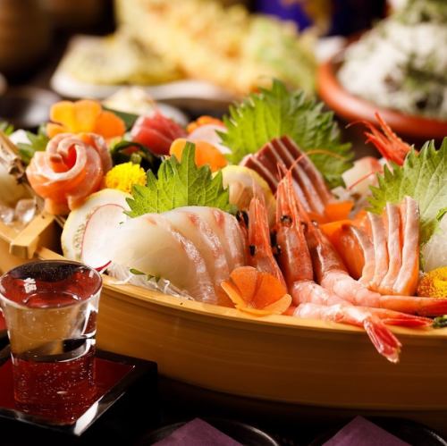 Only available in April on Saturdays for 3 hours! "Yonesuke Standard Course" includes 8 dishes including motsu teppanyaki and sashimi, and all-you-can-drink for 3850 yen for 3 hours