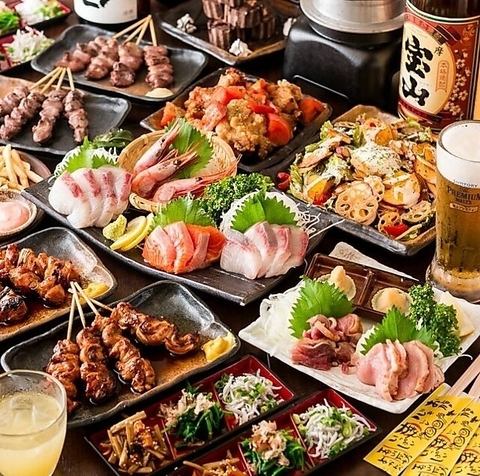 刺身・肉寿司など！飲み放題付きコースは3480円！