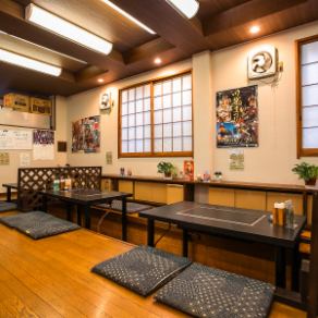 1～4名様でご利用可能な掘りごたつ席を、全5卓ご用意しております！複数卓一緒にご利用も可能なので、様々な人数で使いやすいです♪