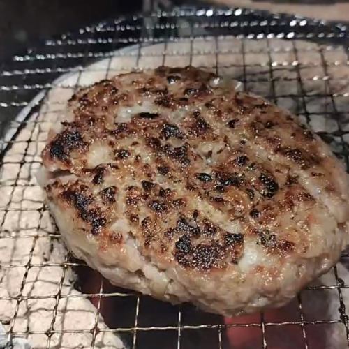 charcoal grilled hamburger