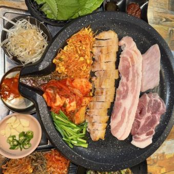 【天満で宴会！120分食べ飲み放題付♪】　サムギョプサル食べ放題プラン　4,500→4,200円