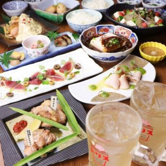 [Torikku recommended course] 9 dishes of forest chicken and gizzard shavings ◆ Draft beer included! Sunday to Thursday 150 minutes all-you-can-drink 4500 ⇒ 4000 yen