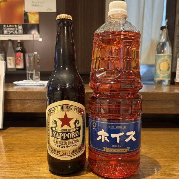 当店のおすすめもつ焼きにはこのドリンクで♪