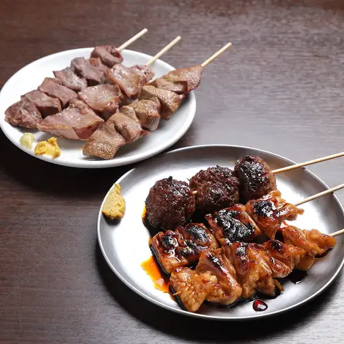 榛名豚を使ったもつ焼き