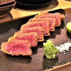 Rare cutlet of Japanese black beef