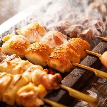 ■2 hours all-you-can-drink "Kyomachi Course" Charcoal grilled yakitori and fried chicken etc. <7 dishes total> 4000 yen ⇒ 3300 yen