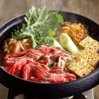 『極-KIWAMI-コース』和牛すき焼き鍋含10品 3時間飲み放題付 9000円⇒8000円※年末規定あり