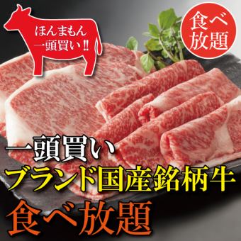 <20 people or more> [Focus on meat quality!] All-you-can-drink soft drinks included! All-you-can-eat brand beef course 5,500 yen (tax included)