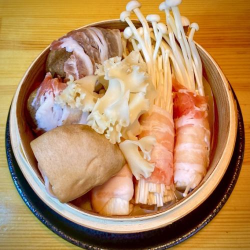 きのこ肉巻き盛合せ蒸し（6個）　