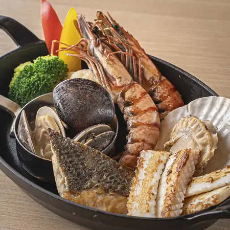海の幸、ええ感じに焼いてもうた