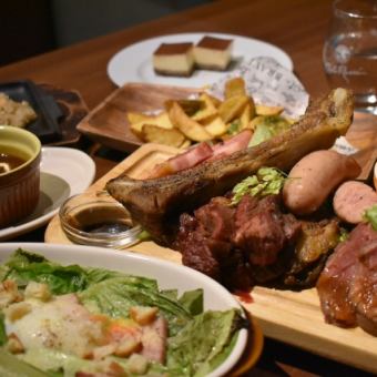 [Kiln-grilled meat platter◎] Guttender casual course! 3,500 yen course with 6 dishes and 2 hours of all-you-can-drink!