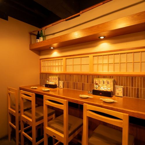 Speaking of sushi, it's a counter seat! You can enjoy your meal while watching the fresh ingredients cook.Speaking of counter seats, you can't miss the conversation with the chef.Please enjoy our specialty sushi while talking.