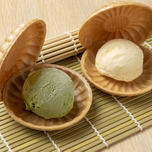 摩納卡冰淇淋（香草/抹茶）/自製杏仁豆