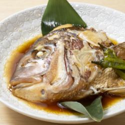 Boiled sea bream