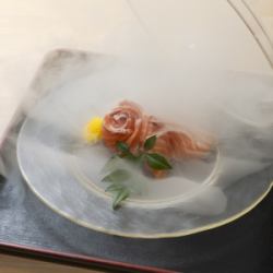 サーモンの燻製/ポテサラの燻製