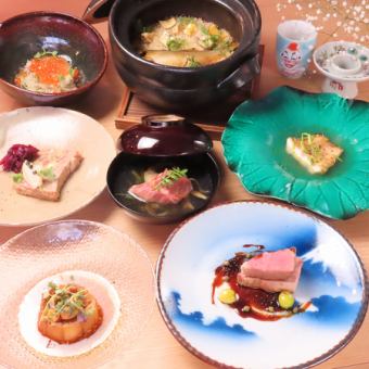 【오마카세 코스】 제철 식재료를 즐길 수 있는 6~10품⇒8800엔~11000엔(세금 포함)※당일 예약 가능