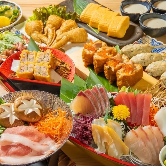 Luxury boat platter included! Luxury! 10 items + 120 minutes of all-you-can-drink included 7,000 yen ⇒ 6,000 yen (tax included)
