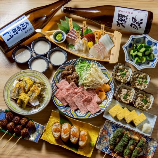 特選和牛のしゃぶしゃぶ！豪華舟盛り！お料理10品 ＋120分飲み放付き8000円⇒7000円