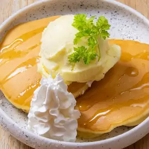팬케이크 차가운 아이스크림