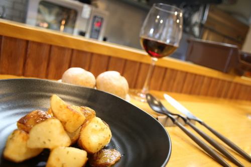 Potatoes fried in butter