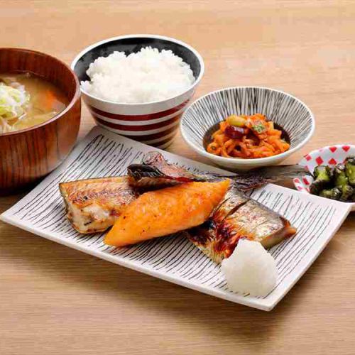 3 types of grilled fish lunch