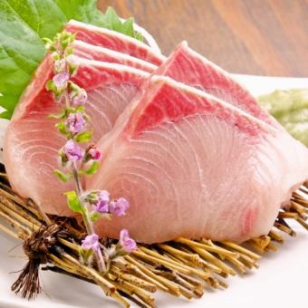 Yellowtail sashimi from Ehime prefecture