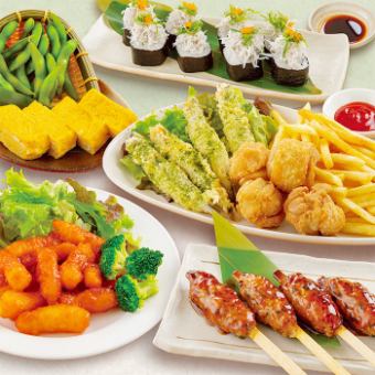 [Nagisa] Perfect for after-parties and late hours! 3,000 yen including 5 dishes including fried food assortment and Joshu Shamo Tsukune + all-you-can-drink