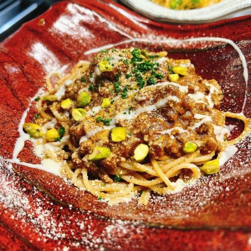 [Lunch] [Lunch set] Kuroge Wagyu beef and Kurobuta pork ragu sauce pasta Bolognese style