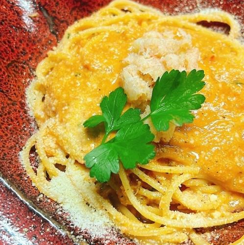 【冬】【ズワイガニ】【ランチ】【ランチセット】ズワイガニのトマトクリームパスタ