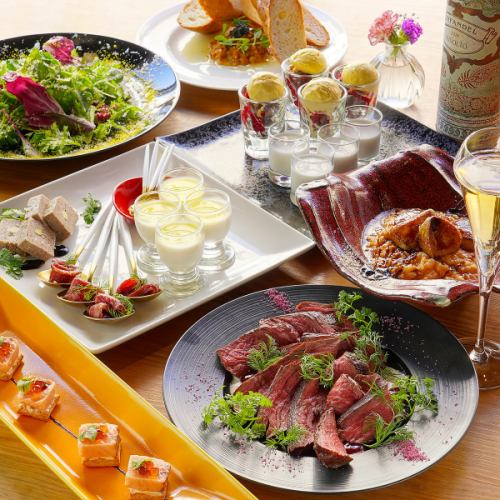 [Spring] [Banquet] [Cooking only] [Caviar/Japanese black beef] 3000 SUONO recommended packed platter course