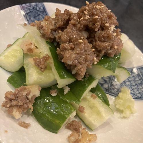 黃瓜配肉和味噌