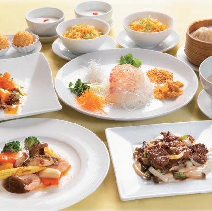 ☆水晶(すいしょう)。.:*・゜鮑入り海鮮と旬菜のXO醤炒めや海老料理など全9品6,820円(税込)