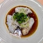 鯛かまの香港式葱生姜蒸し