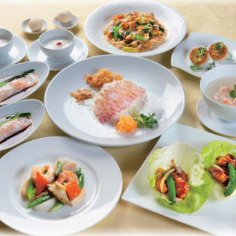 ☆水晶(すいしょう)。.:*・゜鮑入り海鮮と野菜のあっさり炒めや海老料理など全9品6,600円(税込)