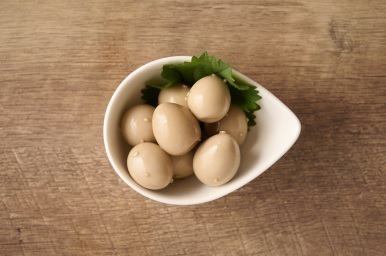 Quail eggs stamina pickled in soy sauce