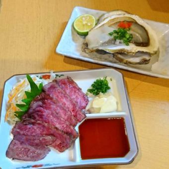 勝ちゃん名物　和牛肉のタタキ