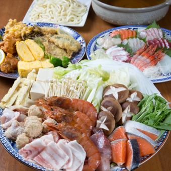 飲み放題付き(90分)豪華お鍋の宴会コース　なんと3980円(税込)期間限定大特価