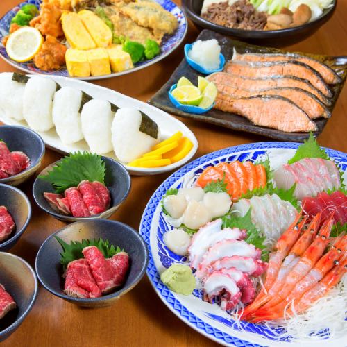 ネット予約特典！勝ちゃん宴会コース◎飲み放題(90分)付き！　　　　　　　　4400円→3980円(税込)
